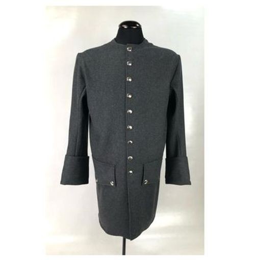 Gray Wool Sleeved Waistcoat - Colonial Era Size 42