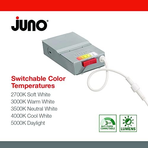 LED Recessed Lights 4 Inch Round Wafer Downlight - 5-in-1 Switchable - White