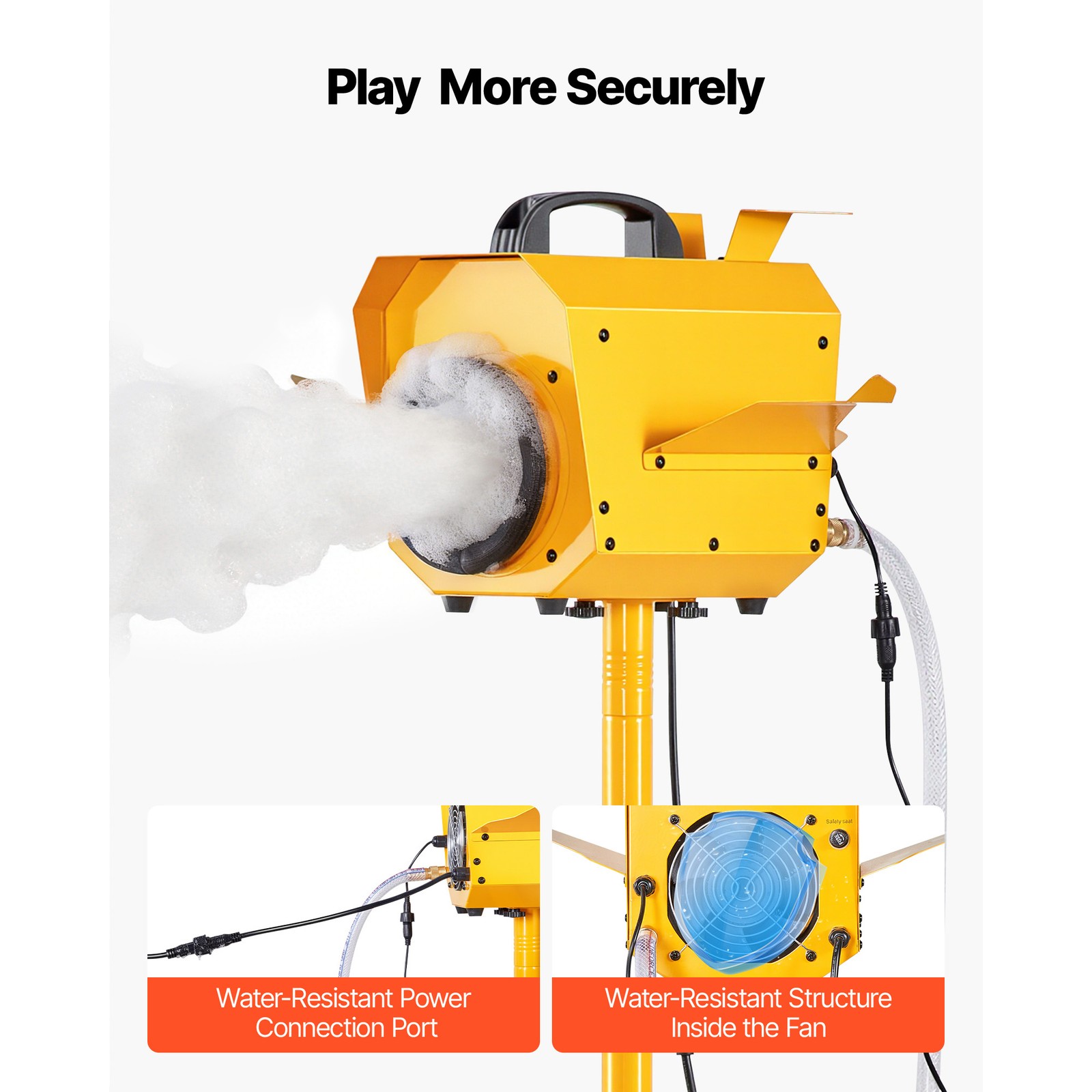 Uimoso Foam Machine Foam Maker Adjustable Angle 21QT Water Tank for Summer Pool