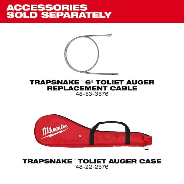 Milwaukee Tool 49-16-3576 Trapsnake 6 Ft. Toilet Auger