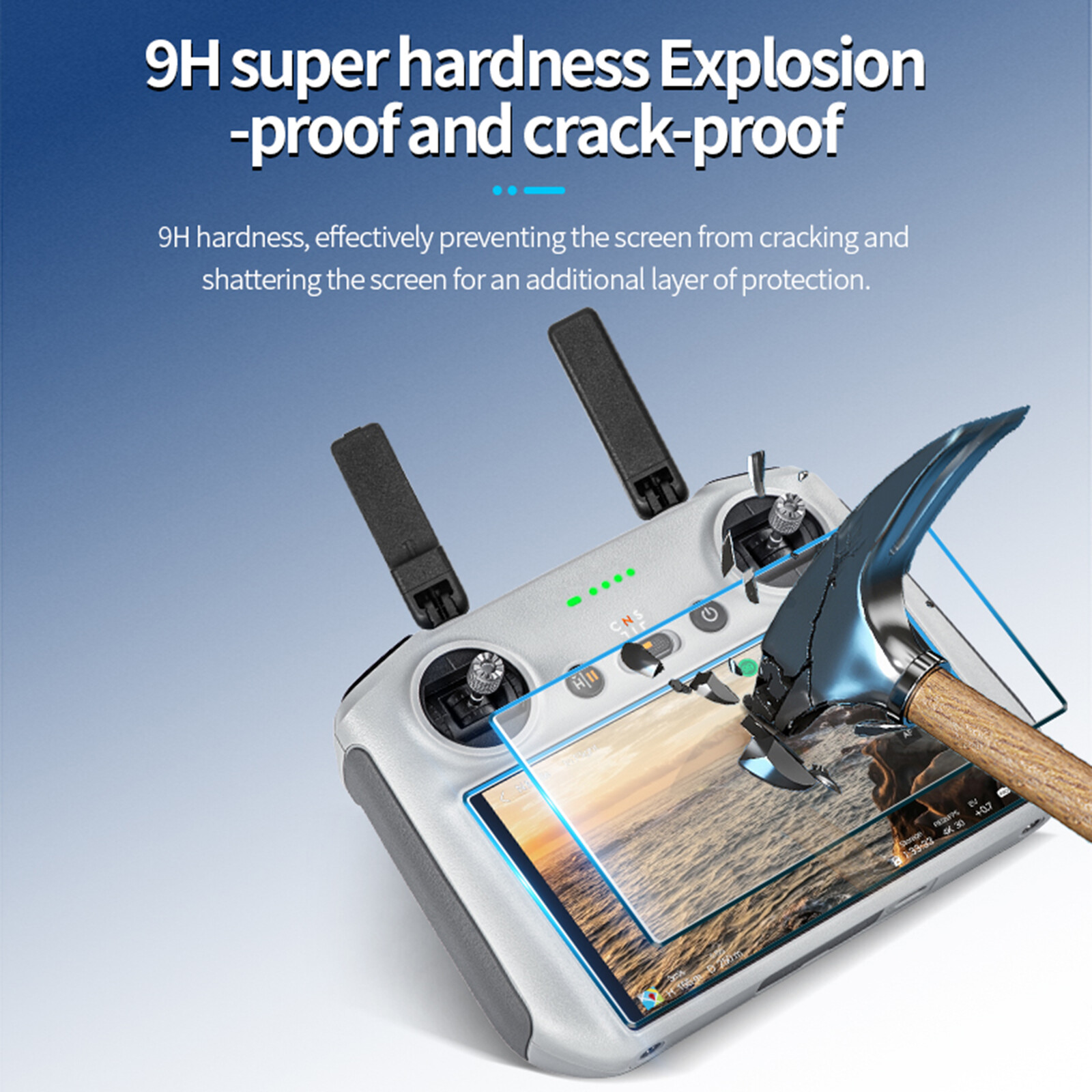 Screen Protector Film Dust-Free Tempered Glass for DJI RC RC2