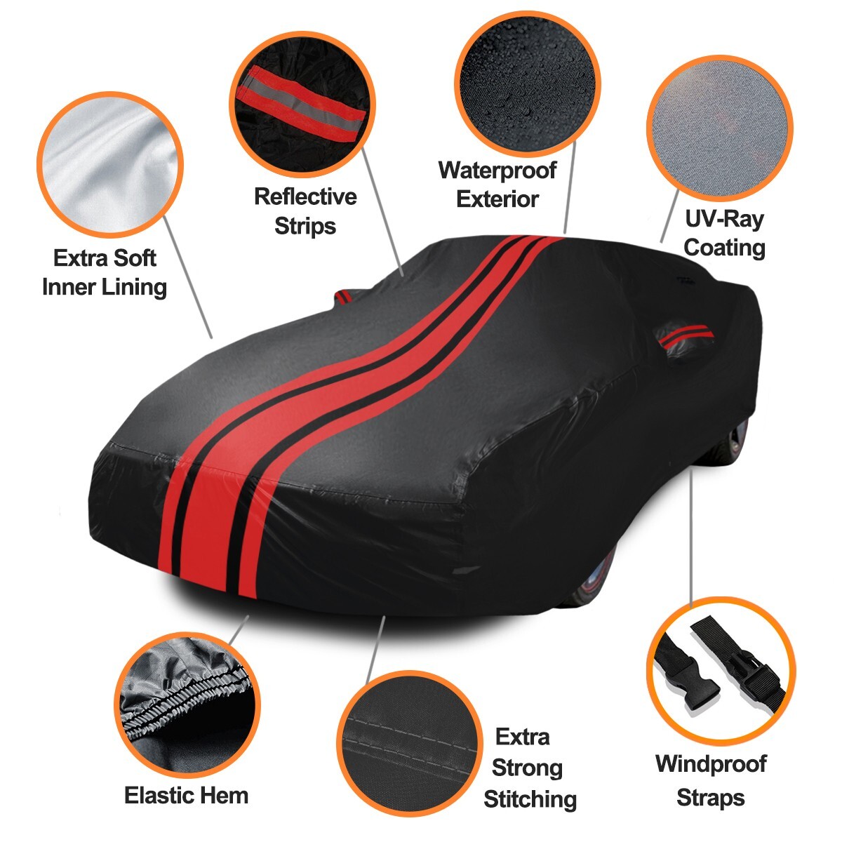 6 Layer Custom Car Cover Outdoor Waterproof for Chevy Corvette C5 1997-2004