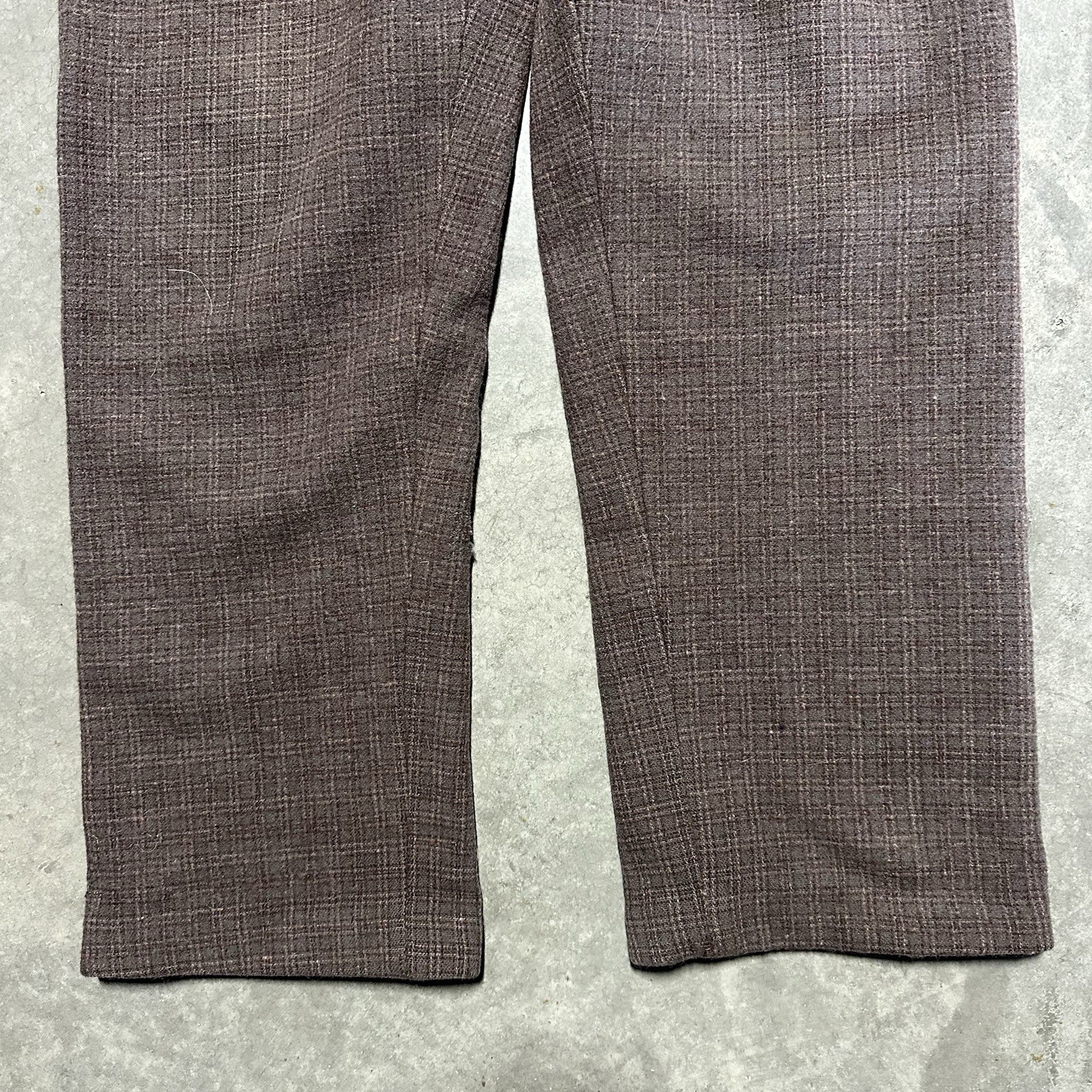 Vintage 40s Allen Brand Denver CO Western Wool Plaid Pants Rockabilly Size 32x30