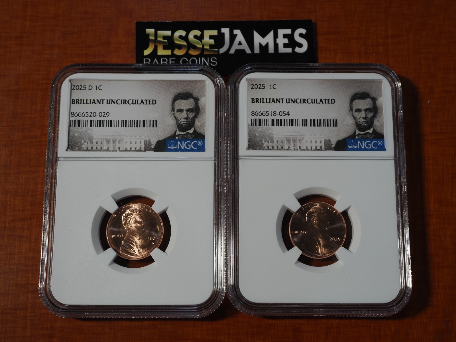 2025 D & (P) LINCOLN CENT NGC BRILLIANT UNCIRCULATED (BU) 2 COIN SET