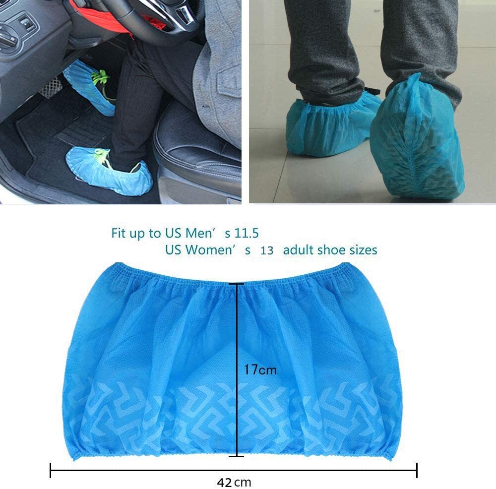 1000 Pack (500 pairs) Disposable Boot & Shoe Covers Large Non Slip For Indoors