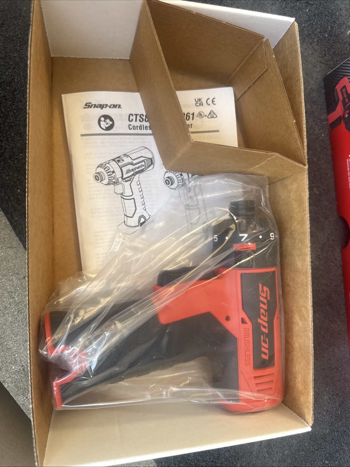 For Snap-On Tools CTS861mdb 1/4" Hex Cordless Screwdriver 14.4V Brushless Red