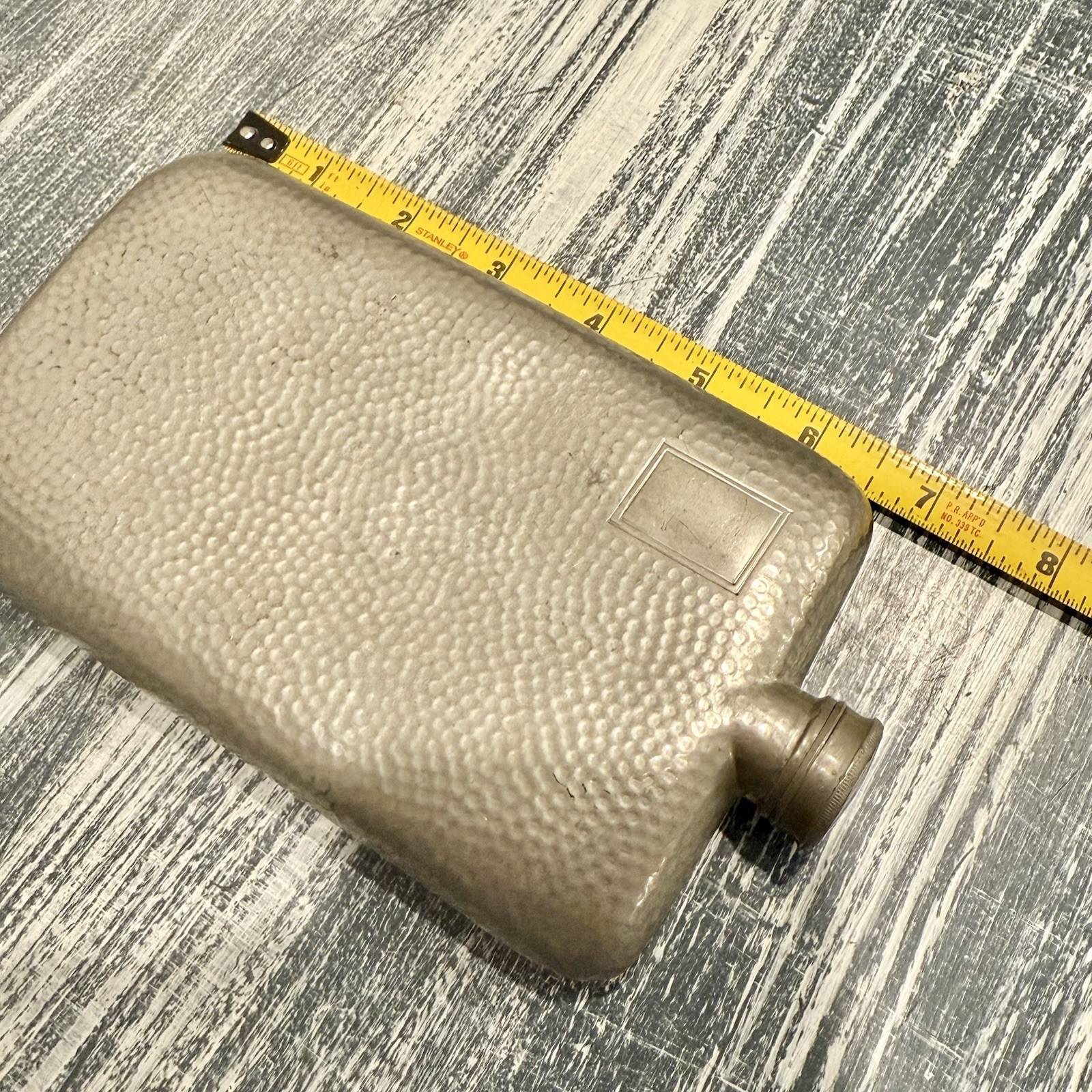 Antique James Dixon & Sons England Sheffield Flask 12oz Hammered