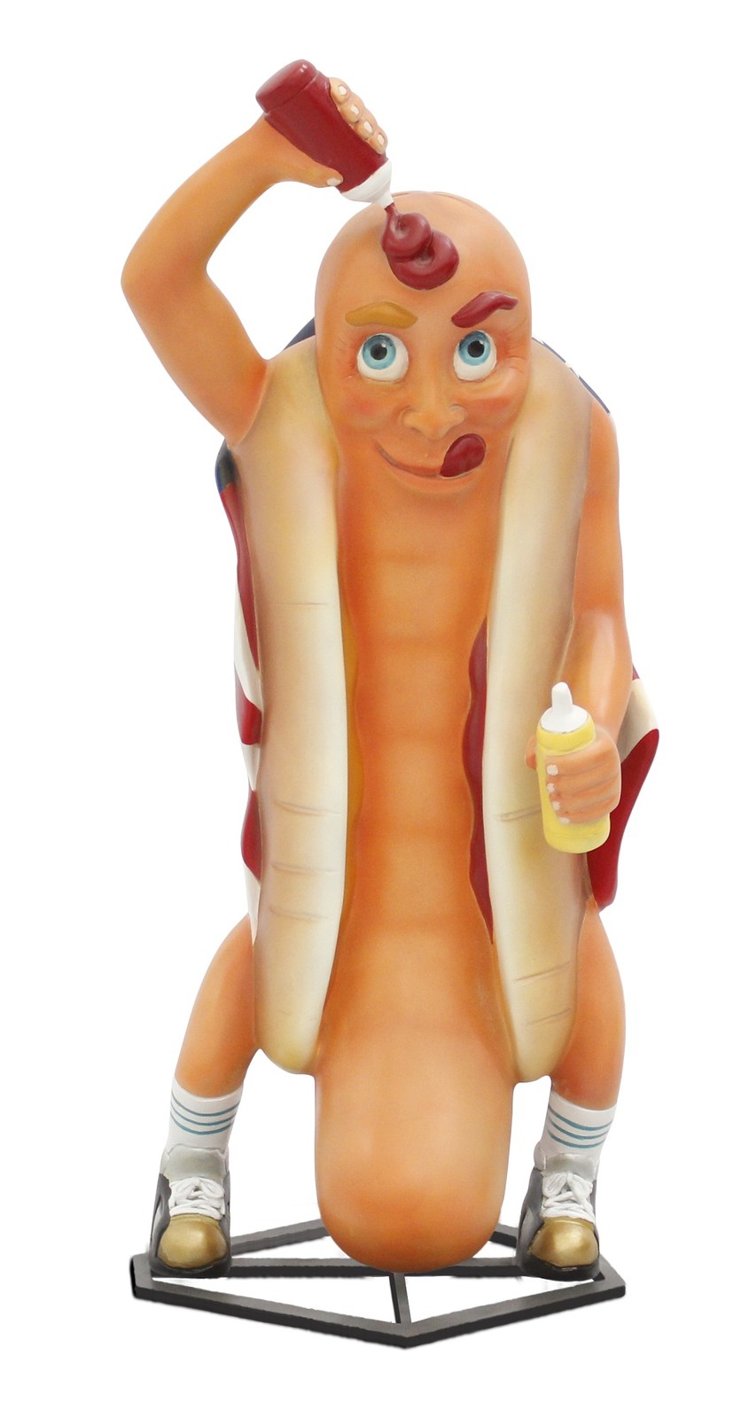 Hotdog Man Display Statue 6FT - Fun Hot Dog Statue - Restaurant Display