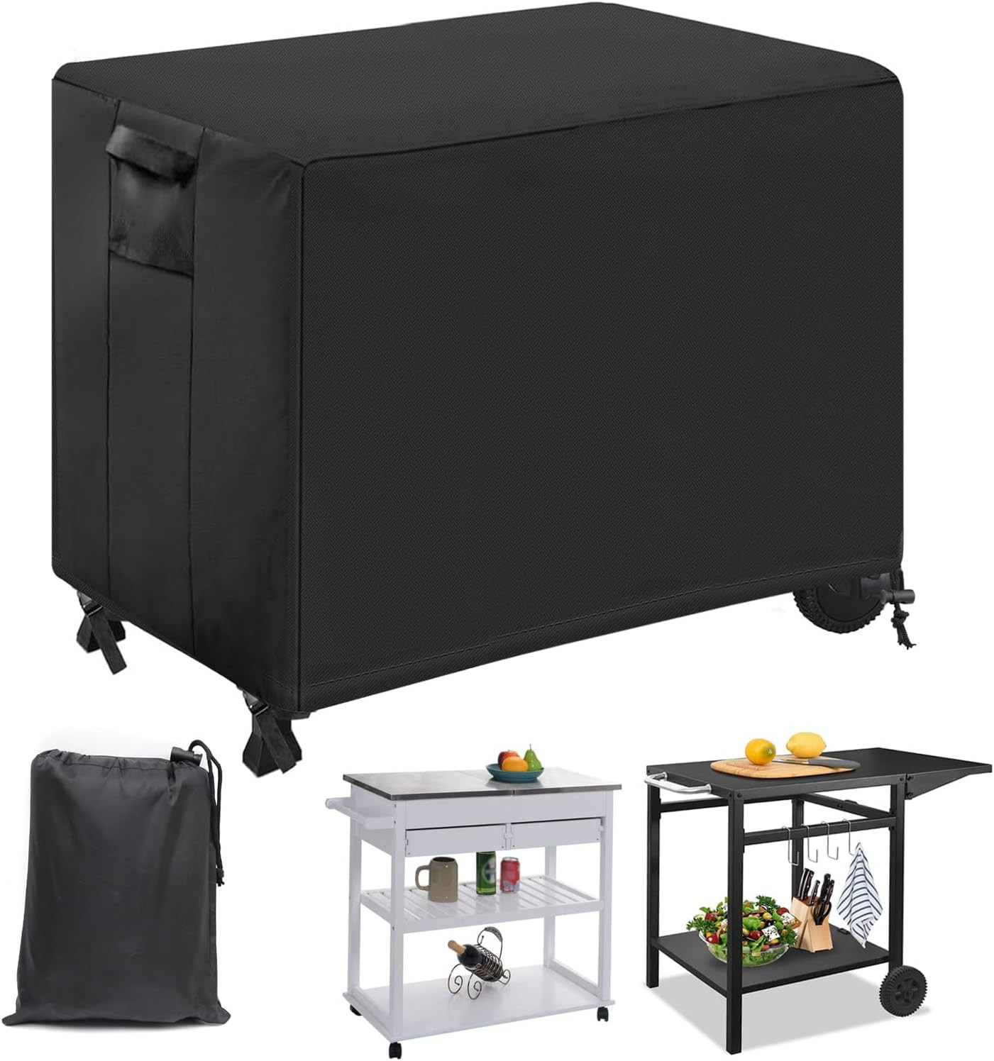 Outdoor Prep Table Cover，36''L X 24''W X 35''H Waterproof Stainless Steel Table