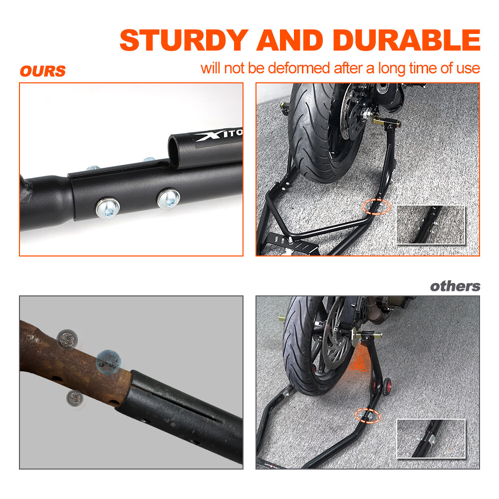 Motorcycle Bike Stand Rear Wheel Lift Adjustable Swingarm Forklift Paddock Stand
