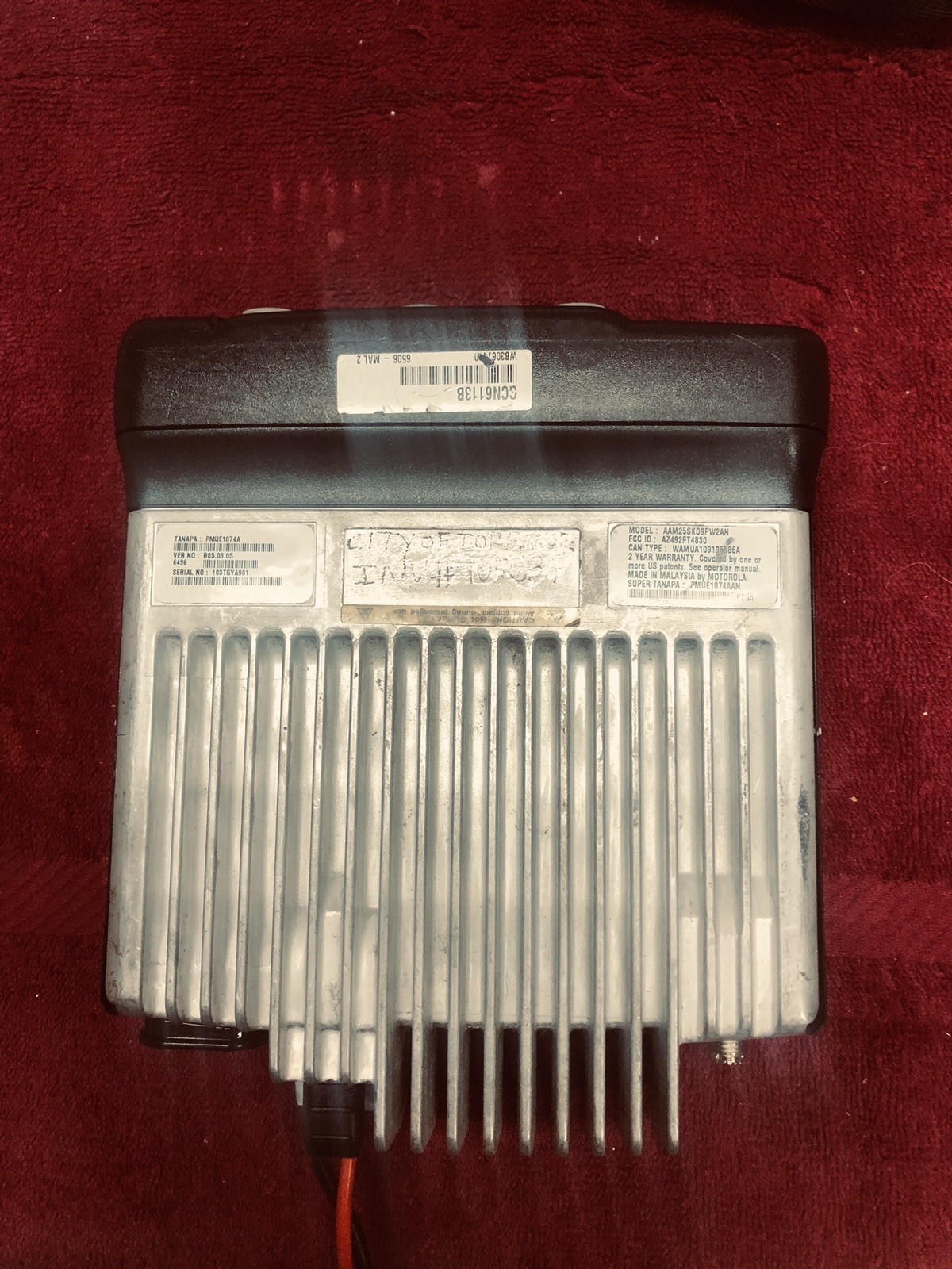 MOTOROLA CDM 1250 AAM25SKD9PW2AN UHF 450 To 512 MHz 40W. 64 Ch. 100% Working