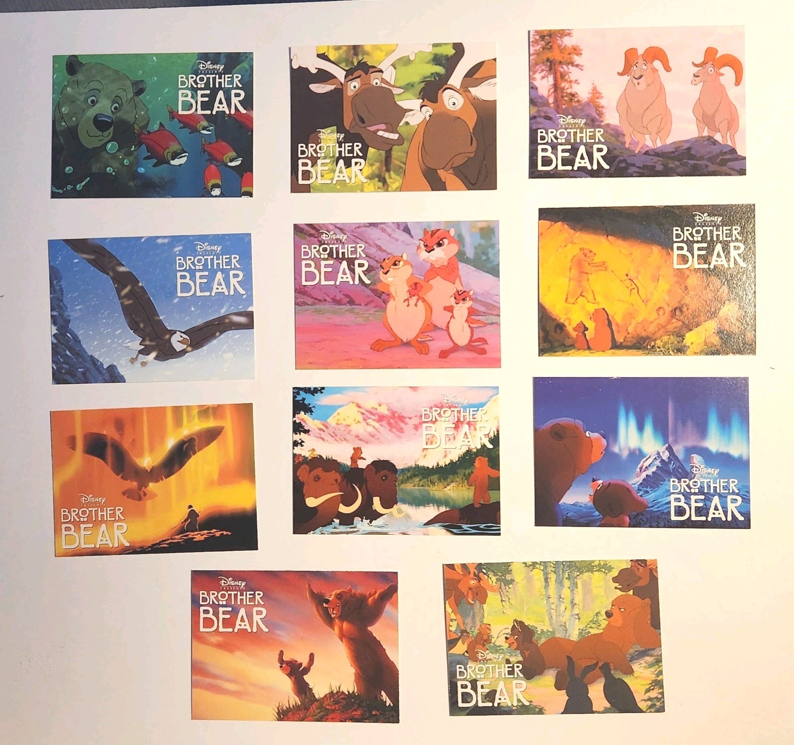 DISNEY STUDIOS 2003 BROTHER BEAR RARE MOVIE COLLECTIBLE TOTEM CARDS 11 DIFFERENT