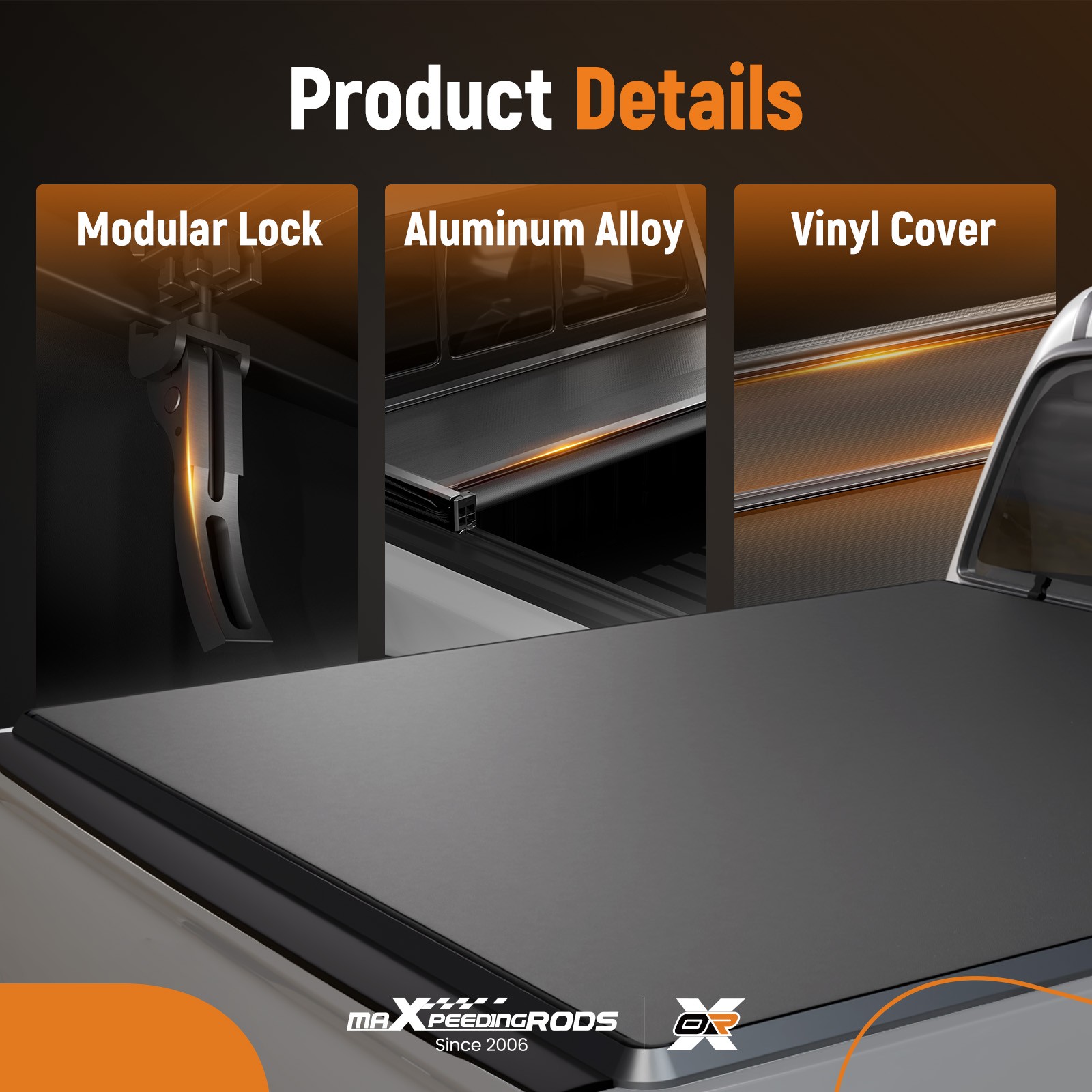 6ft Bed Tonneau Cover Tri-Fold for Toyota Pickup 1989-95 Toyota Tacoma 1995-2004