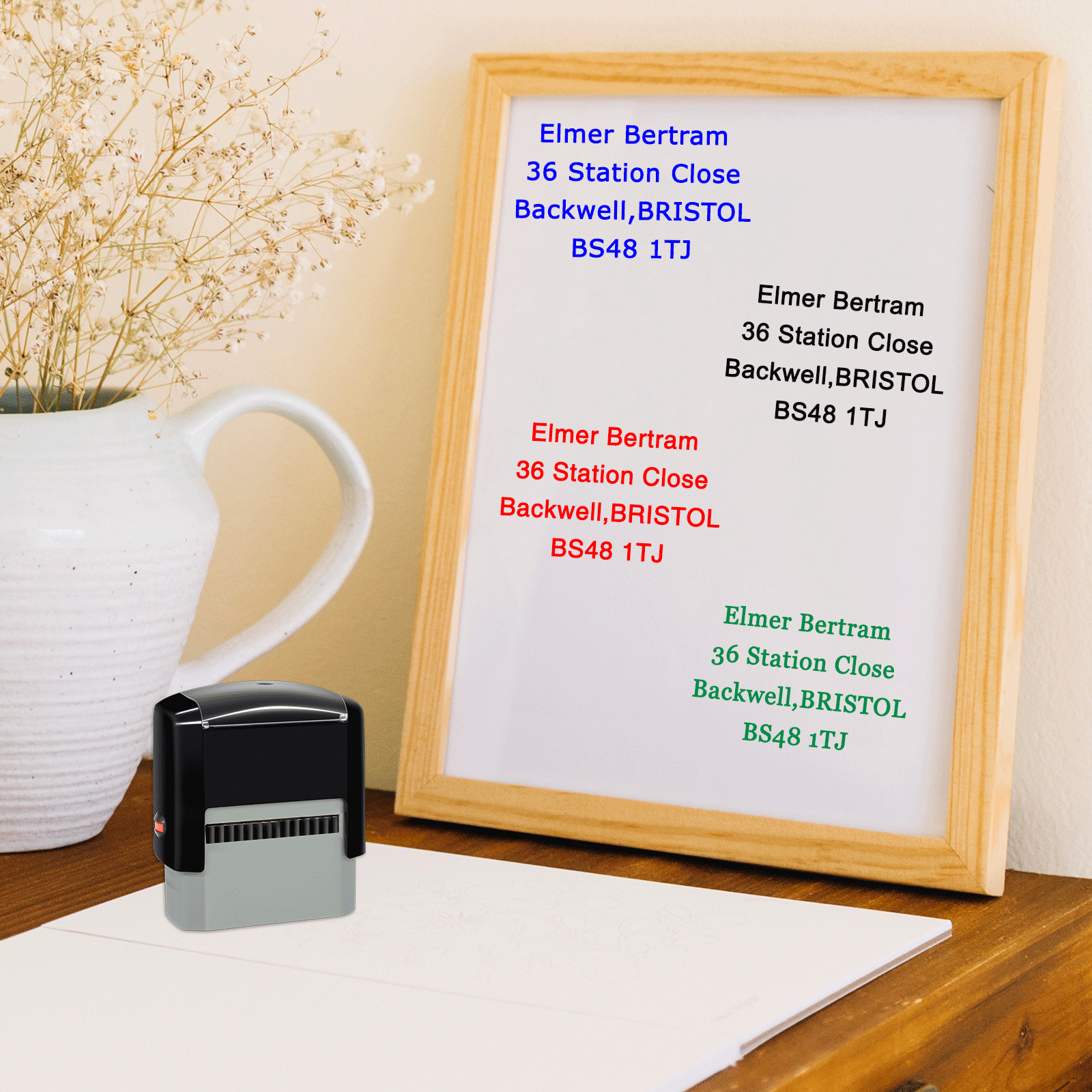 Custom Self-Inking Rubber Stamps Personalized Return Address Up to 3-8 Lines
