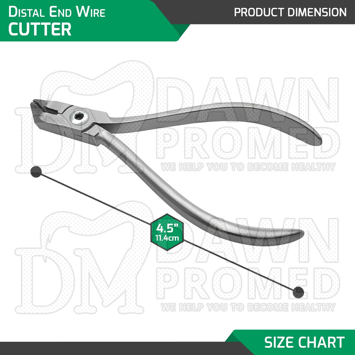 Distal End Cutter Plier Hold & Cut Soft and Hard Wire Orthodontic Inst German Gr