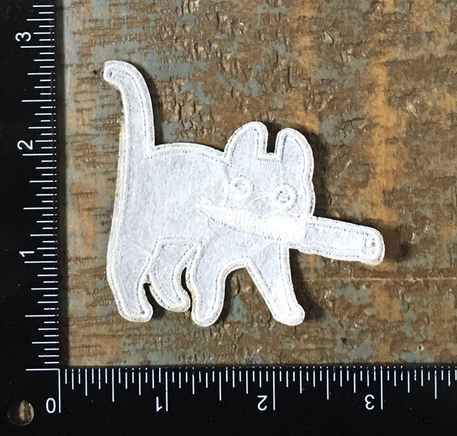 KILLER CAT Black Cat Knife Pet Animal Funny Embroidered Iron-On Patch