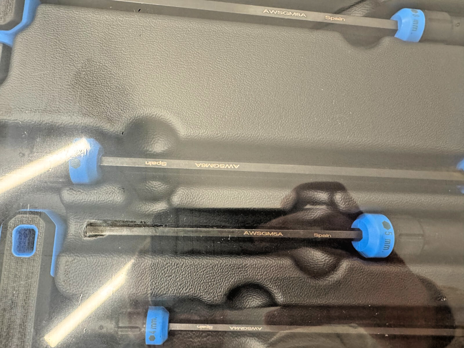 Snap-on Tools SPAIN NEW 8pc Metric SOFT GRIP T HANDLE Hex ALLEN Set AWSGM800A