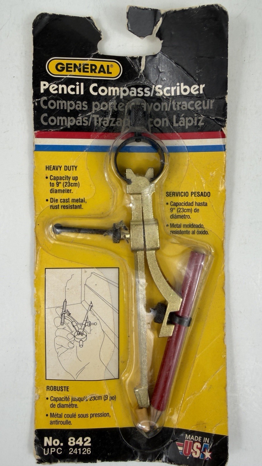 General (842) 038728241269 Precision Pencil Compass / Scriber with Pencil