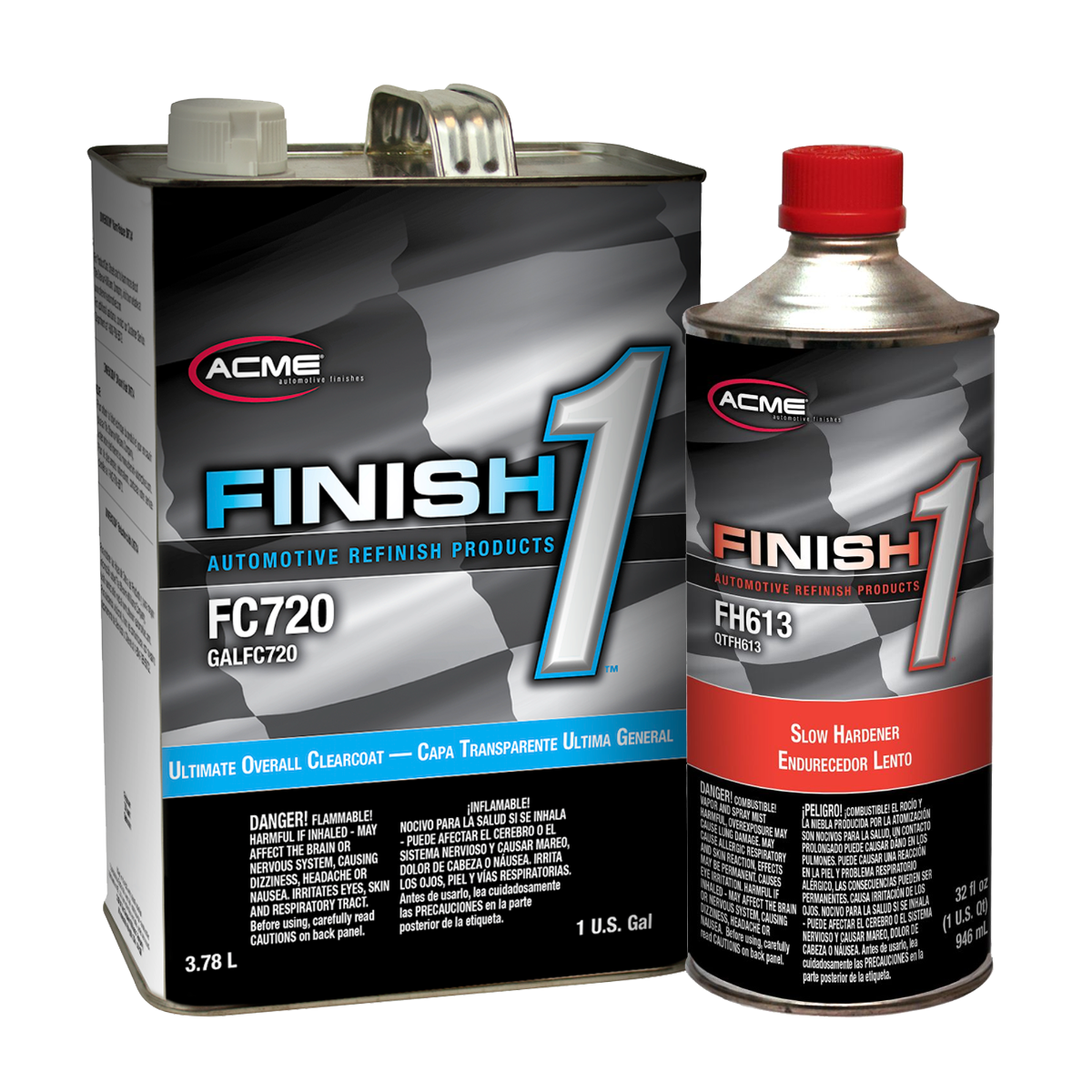 Acme FC720-1 Ultimate Overall Clearcoat Gallon Kit w/ Finish 1 Slow Hardener