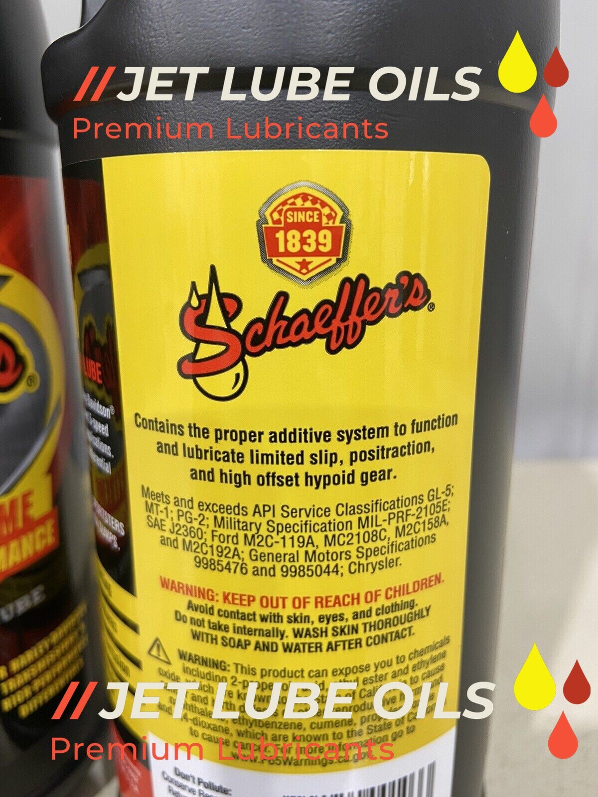 Schaeffer's 170 75W-140 Synthetic Extreme Duty Axle Gear Oil Lube 2 Quarts