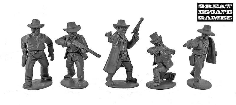 Dead Man's Hand Plastic Gunfighters - DMHP001 - Historical Wild West Steampunk