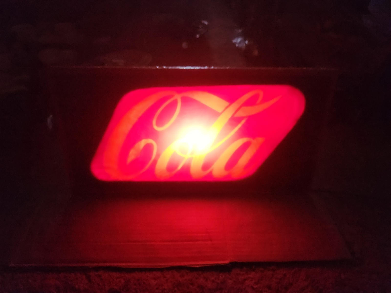 Vintage Coca-Cola Light Up Sign Original Store Display Used