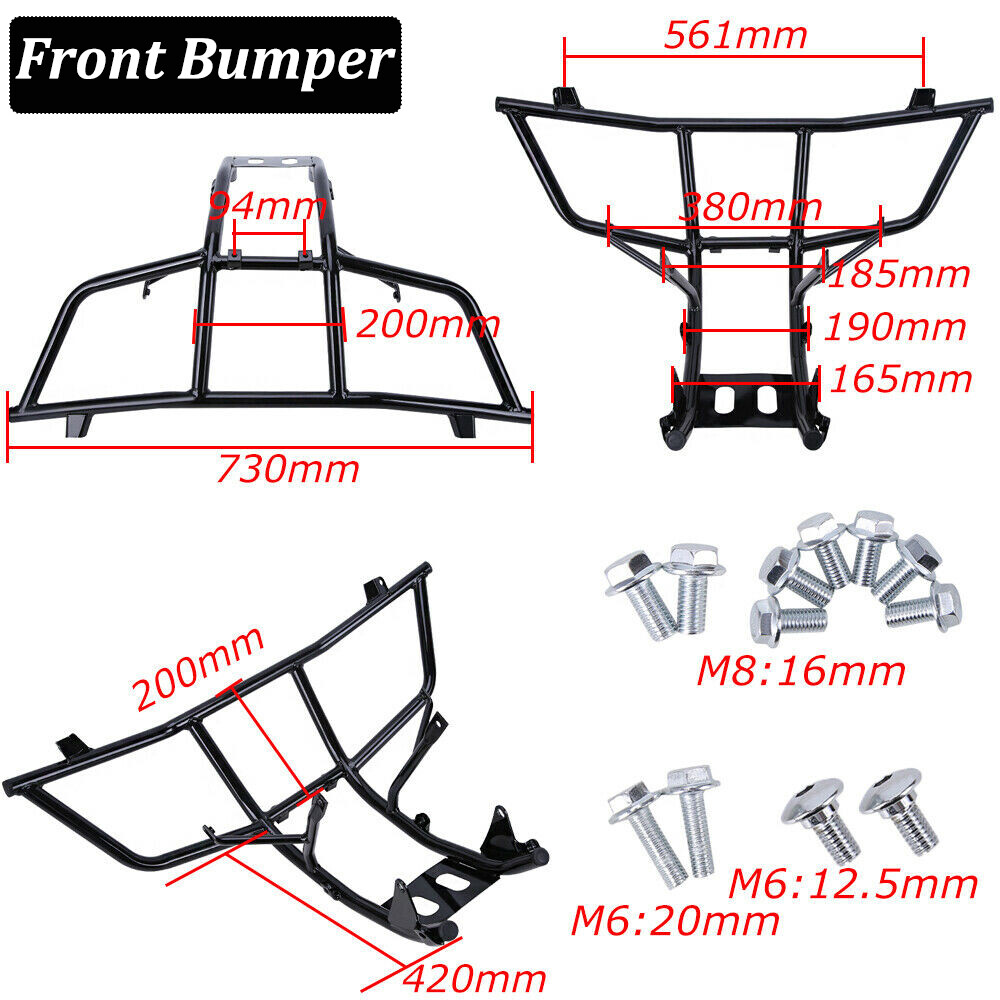 For 2005-2023 Honda Recon 250 TRX250TE TRX250TM Front Bumper Guard& Carrier Rack