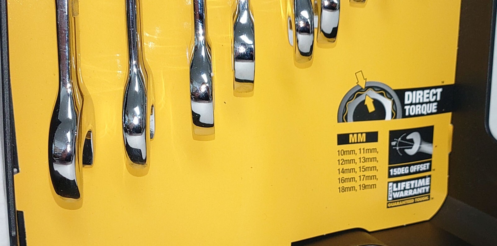 DeWALT 10 Piece Metric Combination Wrench Set DWMT72166