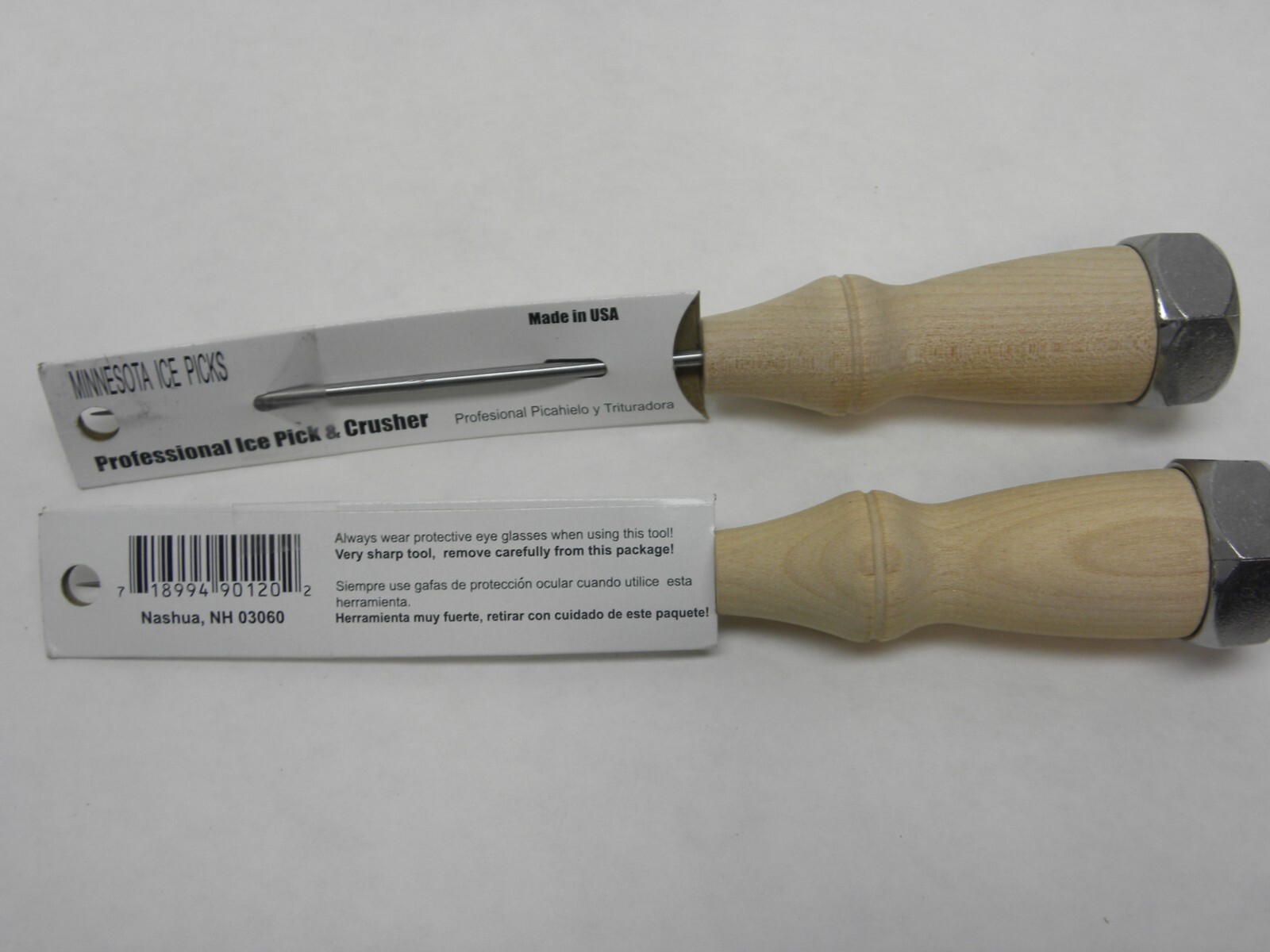 2 Pack - NEW Ice Pick Crusher Cap High Carbon Steel Made in USA Quality Bar Tool