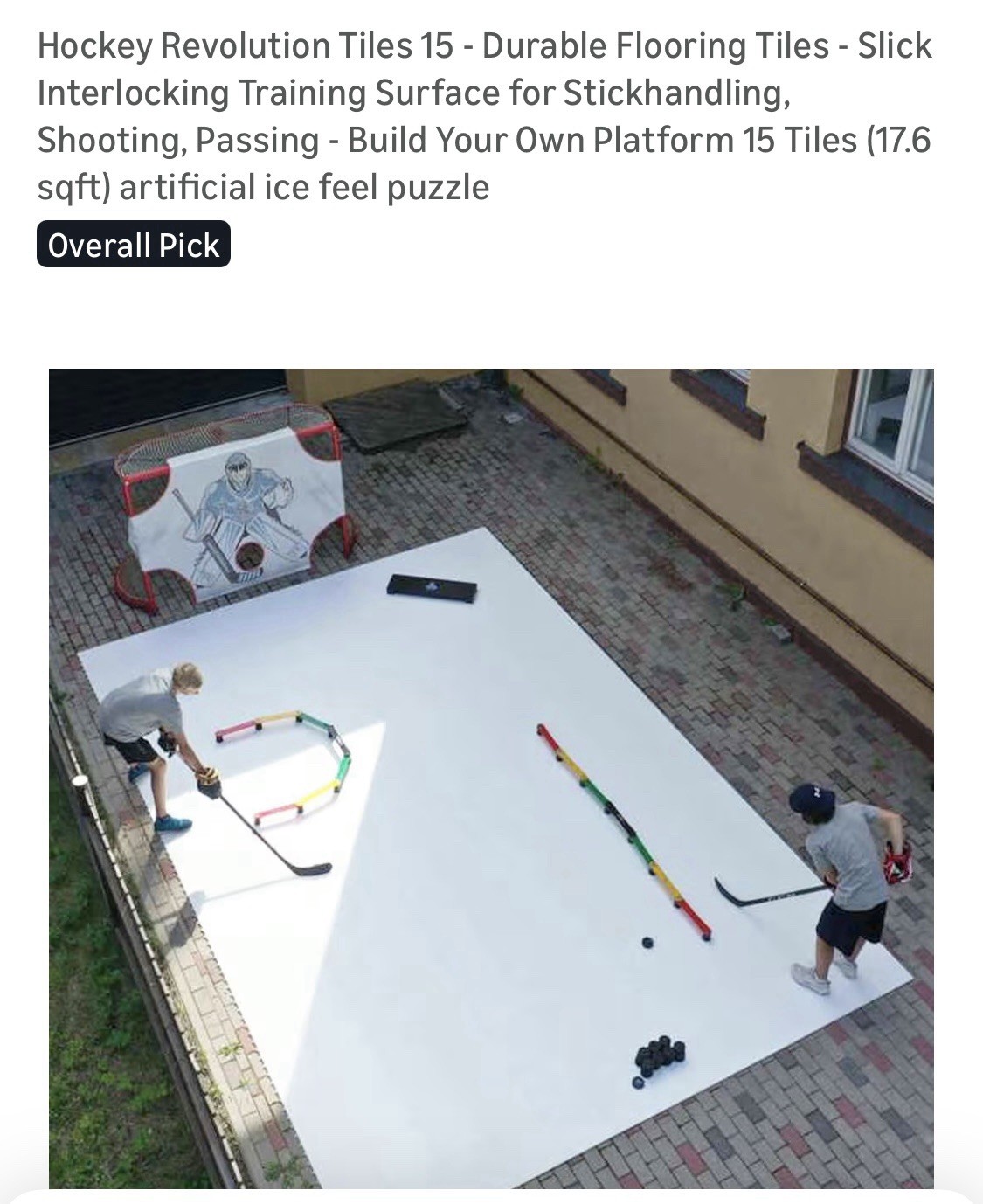 HOCKEY REVOLUTION My Puzzle Systems 15 Tile Interlocking Hockey Training Surface