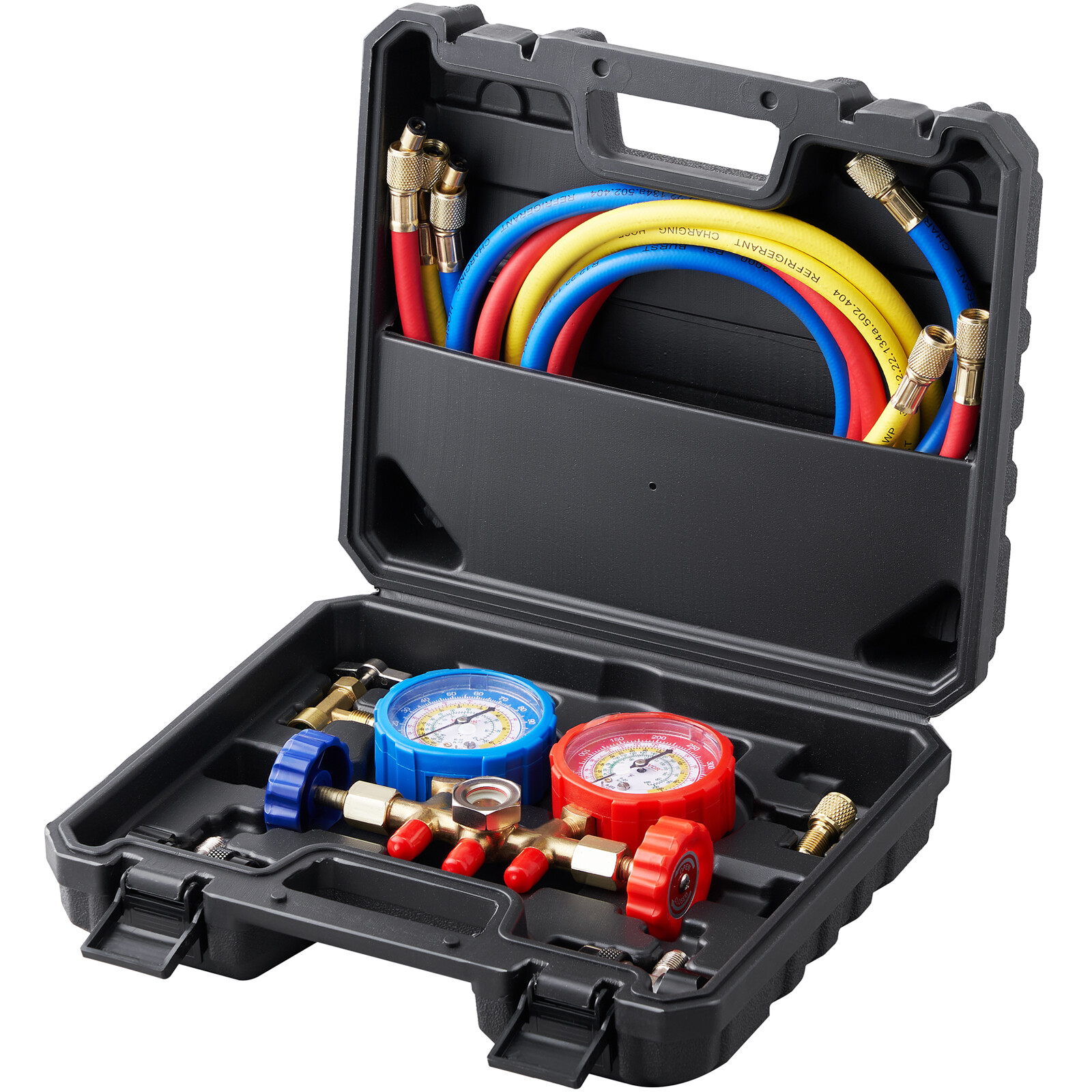 VEVOR AC Manifold Gauge Set 3-Way Fit R134A R22 R12 R502 Refrigeration Charging