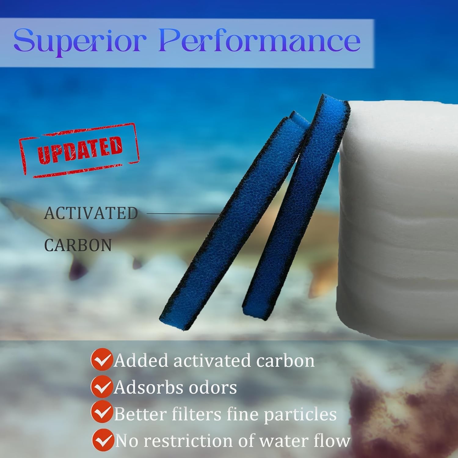 Replacement Canister Filter Regular (for 172/225/265 GPH), 2 Black + 6 White