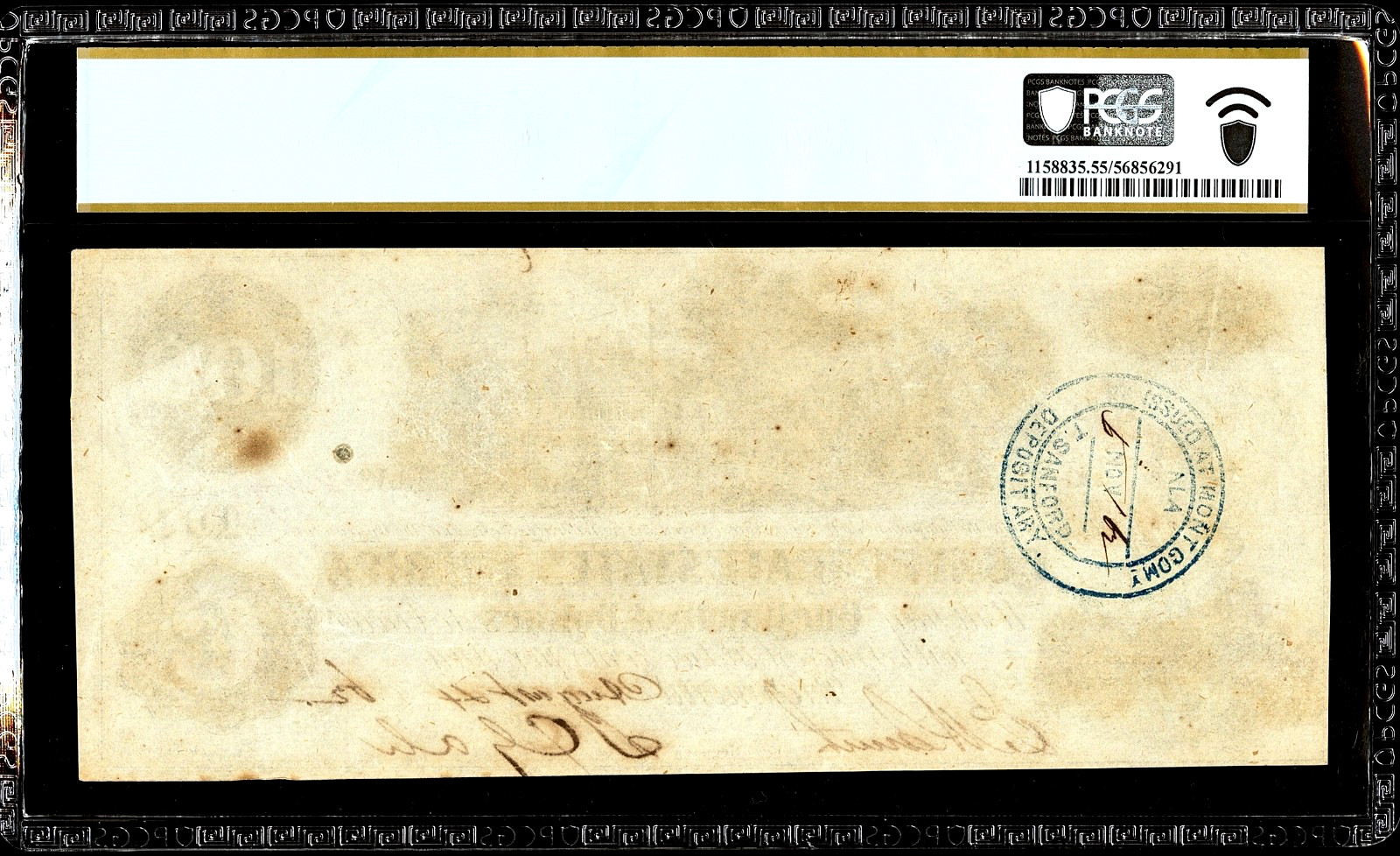 1862 CSA Confederate States of America $100 Banknote T-39 PF-13 PCGS AU55