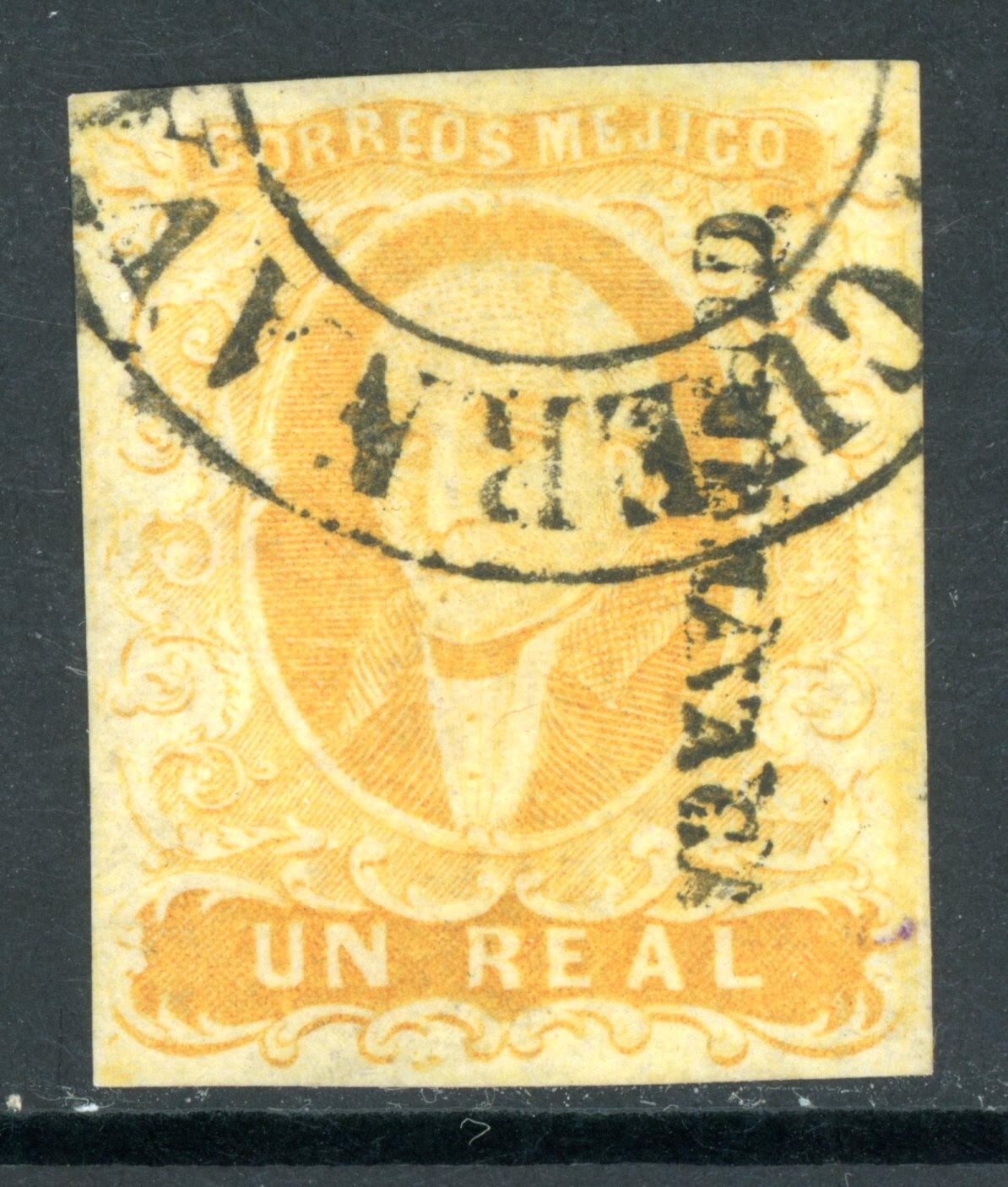 Mexico 1856 Hidalgo Un Real Scott #2 VFU J769