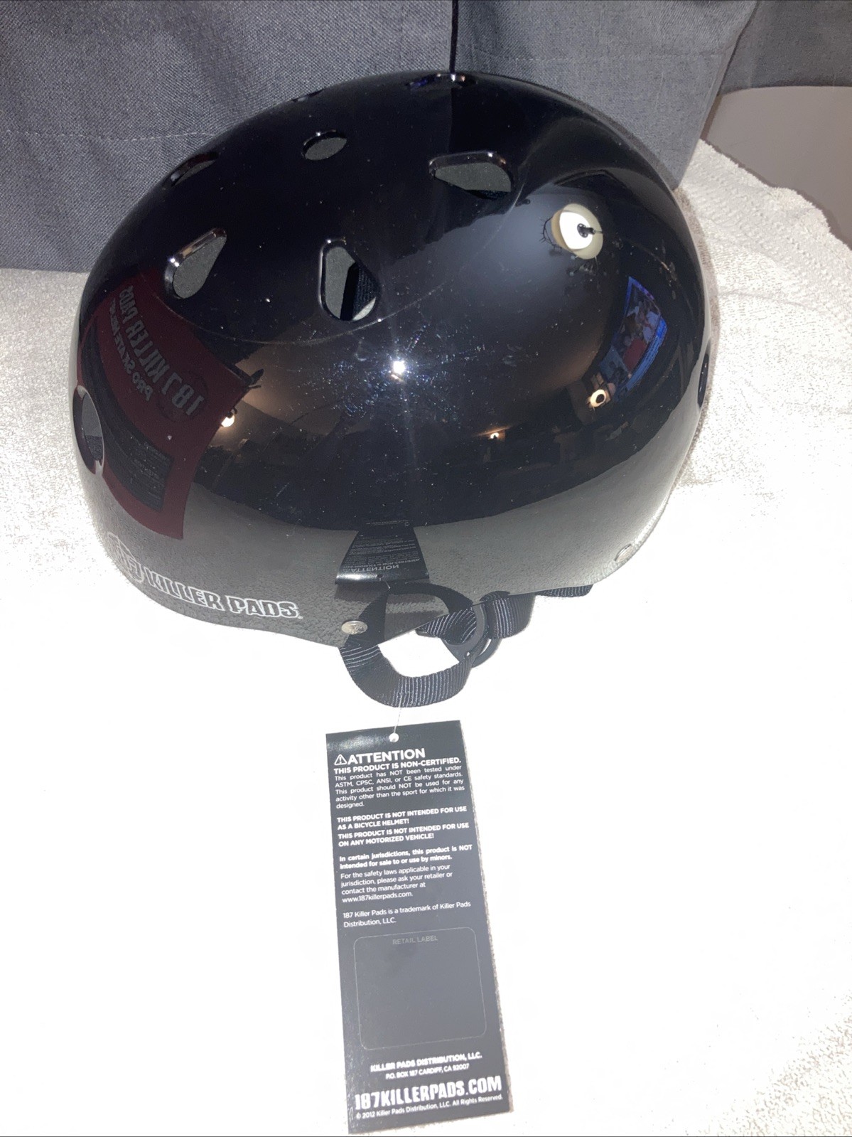 187 KILLER PADS New With Tag Pro Skate Helmet XL Black