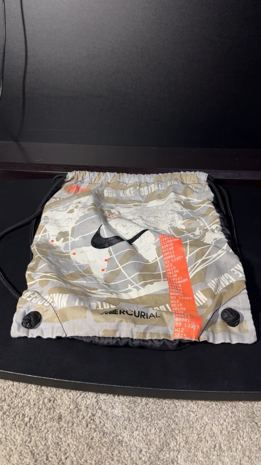 Nike Mercurial Vapor String Bag Color Grey/black