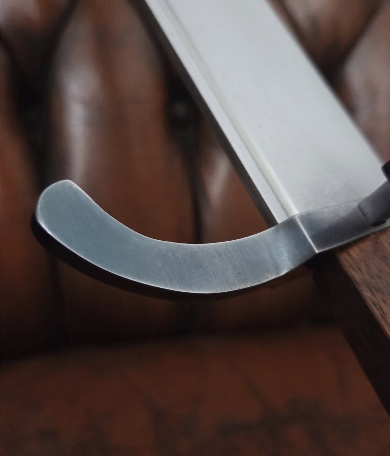 Messer Sword - D2 Tool Blade With Leather Sheath - Collectible Sword