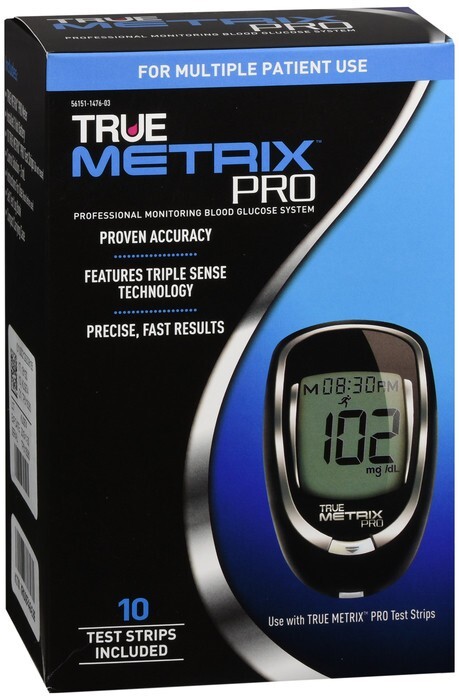 True Metrix PRO Blood Glucose Monitoring System Complete kit Plus 10 strips
