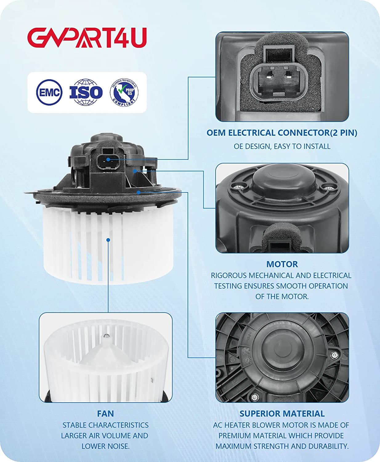 A/C Heater Blower Motor Fan Cage For Chevy GMC 1500 2500 Yukon Cadilla 2007-2013