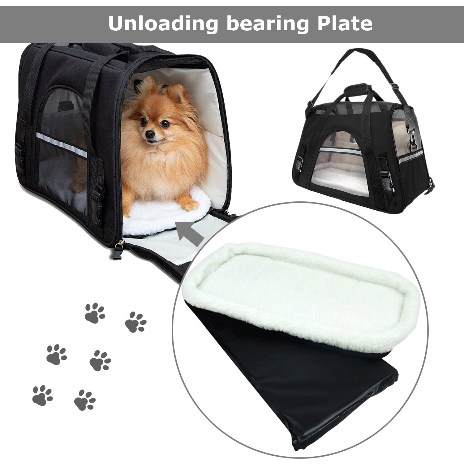 Pet Dog /Small Cat Carrier Soft Sided Comfort Bag Travel Case Airline Approved