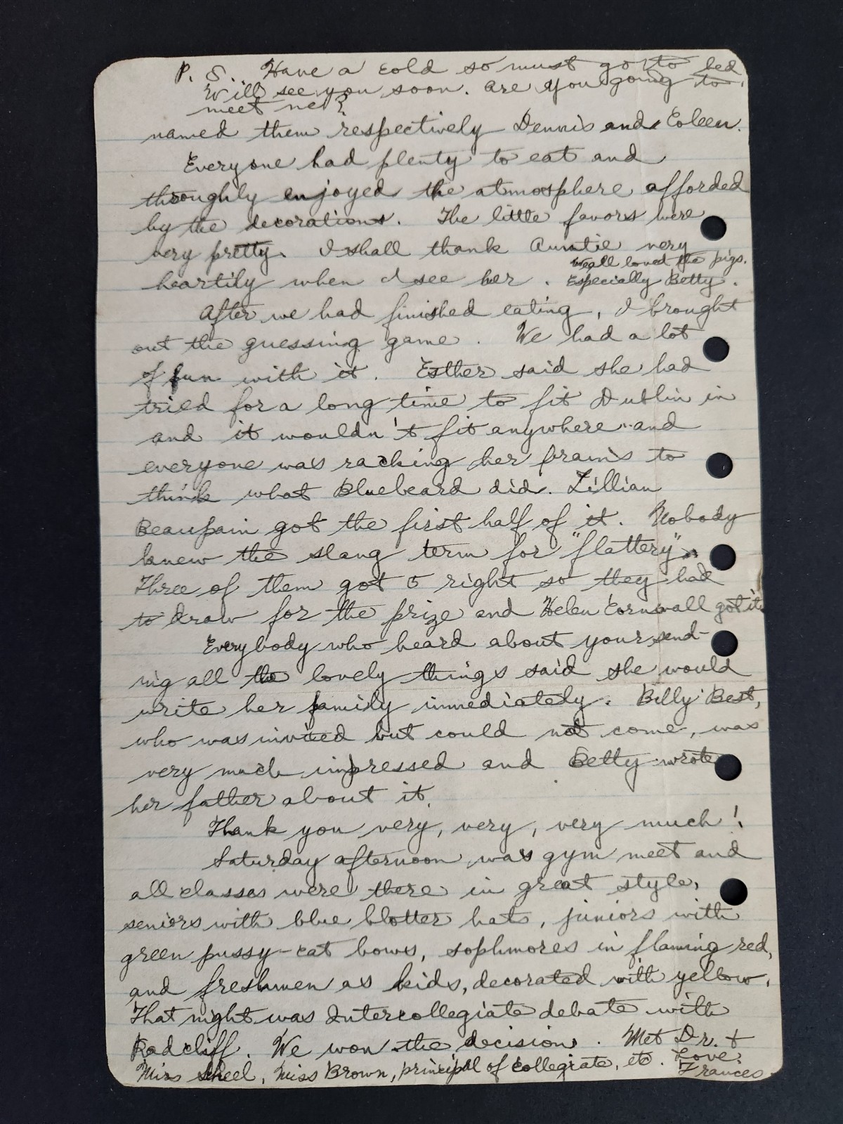 1920s antique LETTER LOT mineola ny FRANCES WHITTY from MOUNT HOLYOKE COLLEGE