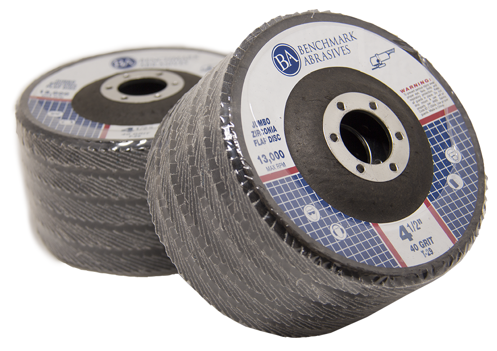 10 Pack 4.5” x 7/8" Jumbo 40 Grit Zirconia Flap Disc Grinding Wheels T29