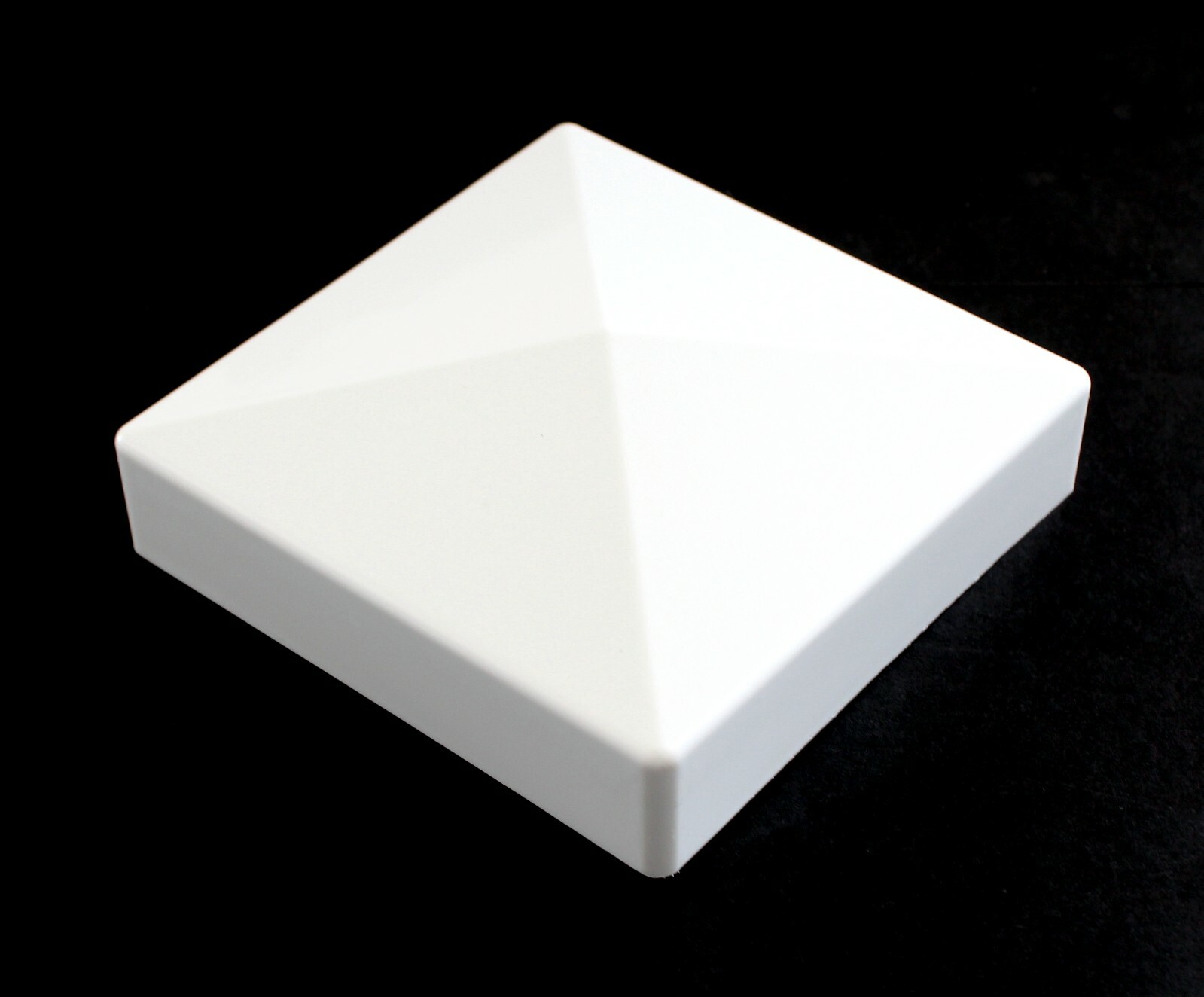 True 5x5 (127mm x 127mm) Plastic Pyramid Vinyl Fence Post Cap White 8,16, 24 pk
