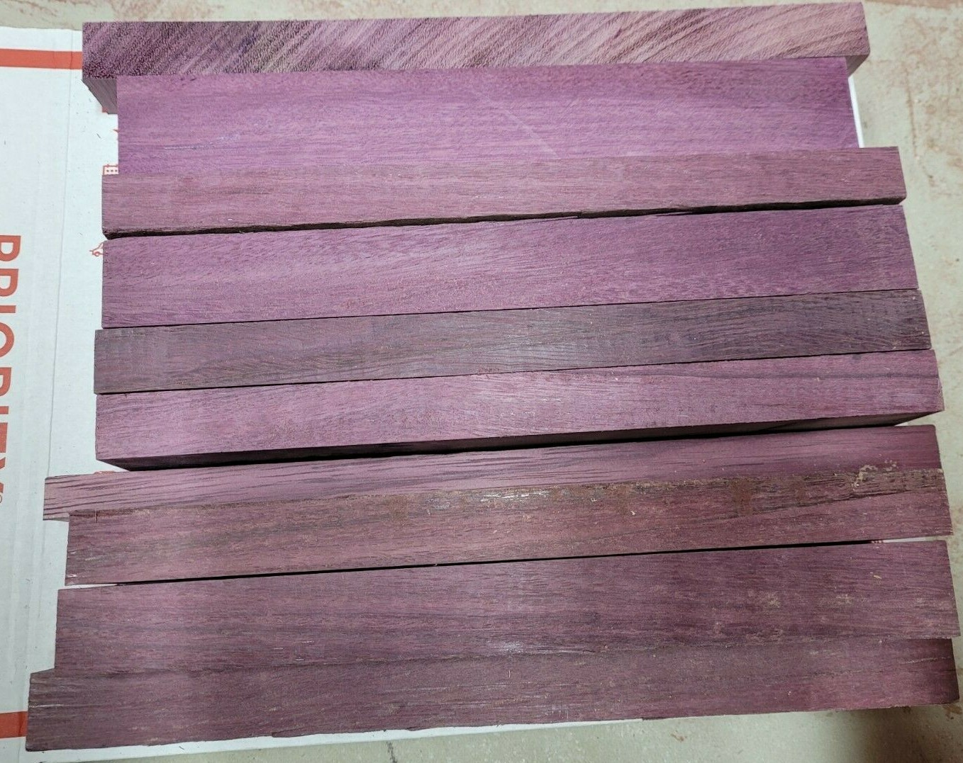 Exotic Solid Purpleheart Scrap Wood Lumber Purple Heart Hardwood Kiln Dried!