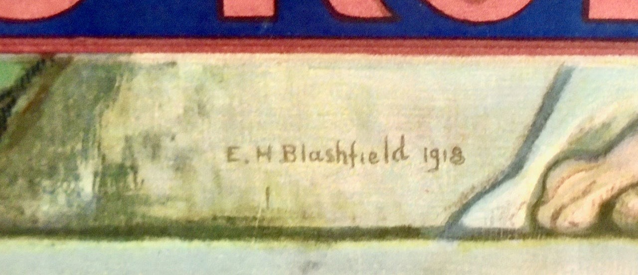 1918/ ORIGINAL WW1 POSTER/ “RED CROSS CHRISTMAS ROLL CALL”/LINEN-BACKED