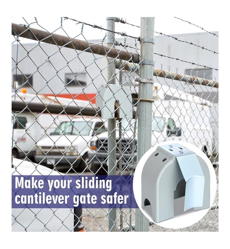 4 Pack Poly Covers w/ Brackets for 3", 4", 6 5/8" Cantilever Gate Rollers 🔒