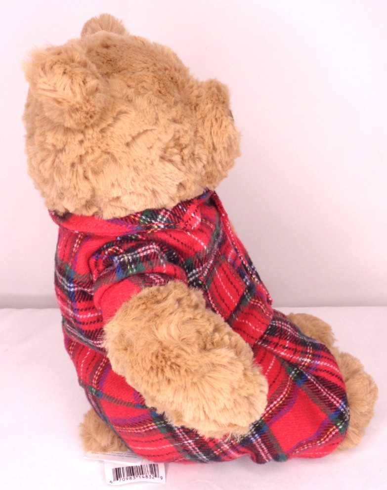 Jellycat Bedtime Bartholomew Bear Plush with Plaid Pajamas NEW NWT BARM3BED