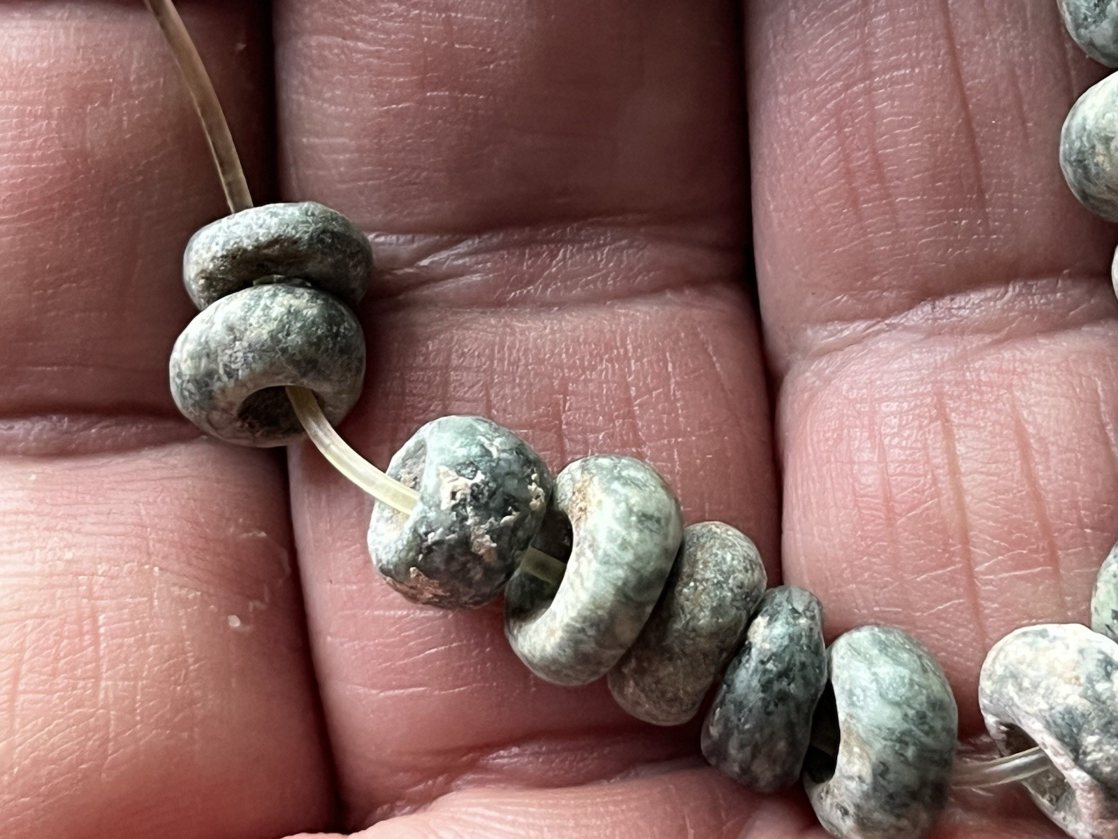 20 Jade Beads PreColumbian Ancient Artifacts Teotihuacan Mayan Free Shipping