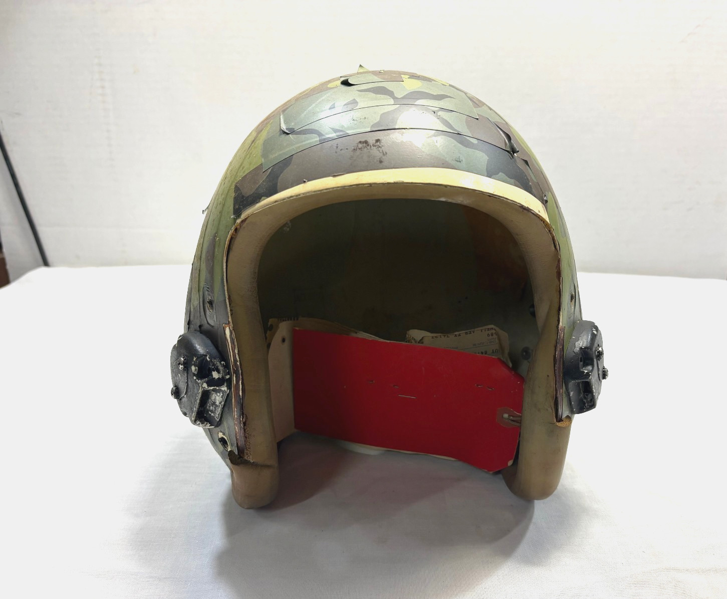 B-52 Camo Hgu-22 Flight Helmet Shell, used-demil Large Tape/edgeroll/bayos