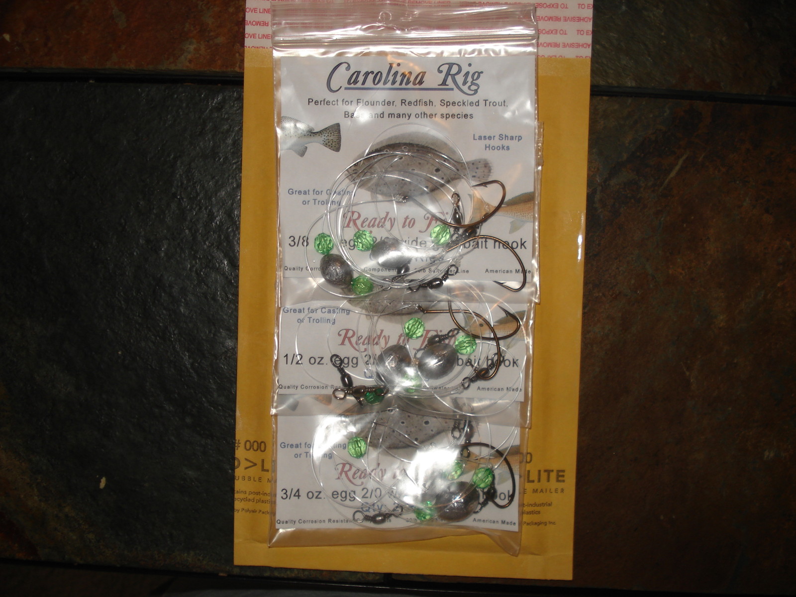 Carolina rig 10 rigs 1oz 2/0 mustad hook peir fishing rig flounder catfish bass
